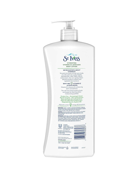 Loción Hidratante St. Ives 100% Natural 600 ml Vitamina E Aguacate Loción Hidratante St. Ives 100% Natural 600 ml Vitamina E Aguacate