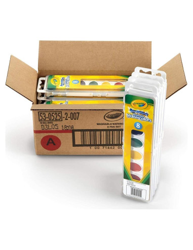Set de 8 Pinturas Acuarelables Crayola - Lavables y Seguras