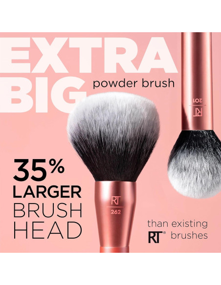 Brocha de Polvo XL Real Techniques - Cerdas Sintéticas Rosa Brocha de Polvo XL Real Techniques - Cerdas Sintéticas Rosa