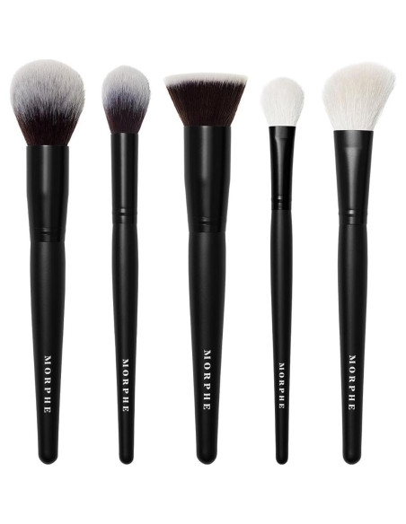 Set de 5 Pinceles de Maquillaje Morphe con Estuche Set de 5 Pinceles de Maquillaje Morphe con Estuche