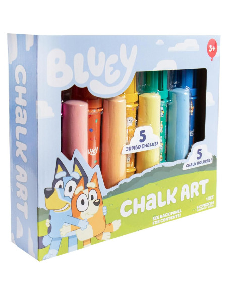 Tizas de Acera Jumbo Bluey - Paquete de 5 Colores Vibrantes Tizas de Acera Jumbo Bluey - Paquete de 5 Colores Vibrantes