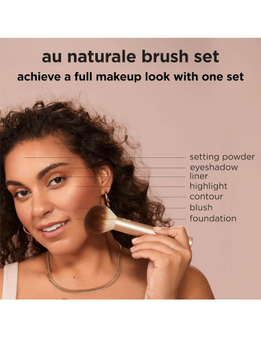 Set de Brochas de Maquillaje Real Techniques Au Naturale 9 Pzas