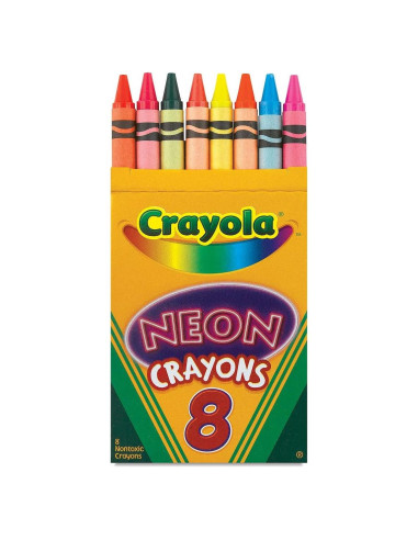Crayones Neón Crayola 8 Colores Brillantes para Colorear