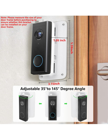 Soporte Ajustable para Timbre Google Nest y Blink - Blanco
