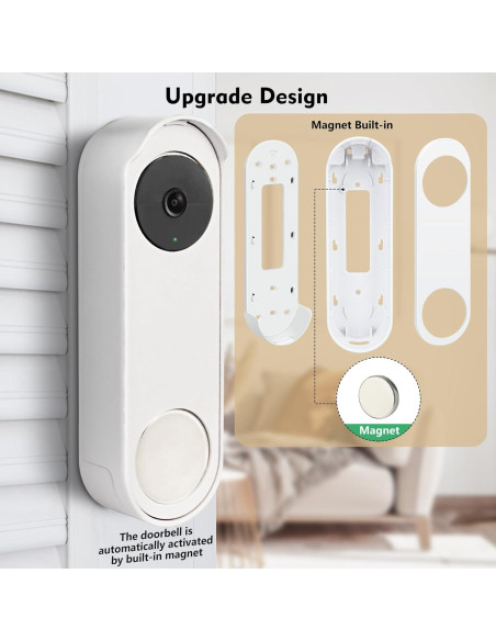Soporte de timbre Wochel para Google Nest Doorbell - Sin taladrar Soporte de timbre Wochel para Google Nest Doorbell - Sin taladrar