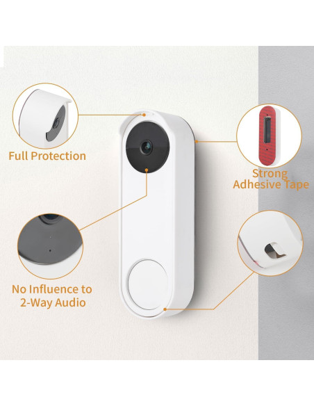 Soporte Adhesivo Wochel para Timbre Google Nest Blanco Soporte Adhesivo Wochel para Timbre Google Nest Blanco