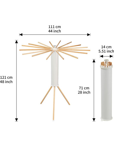 Soporte para Secar Ropa Plegable RFOUO Tripode 16 Varillas