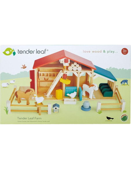 Conjunto de Juguetes de Granja Tender Leaf - Madera Realista Conjunto de Juguetes de Granja Tender Leaf - Madera Realista