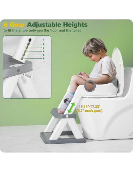 Asiento de Entrenamiento para Baño RABB 1ST Gris 2 en 1 Asiento de Entrenamiento para Baño RABB 1ST Gris 2 en 1