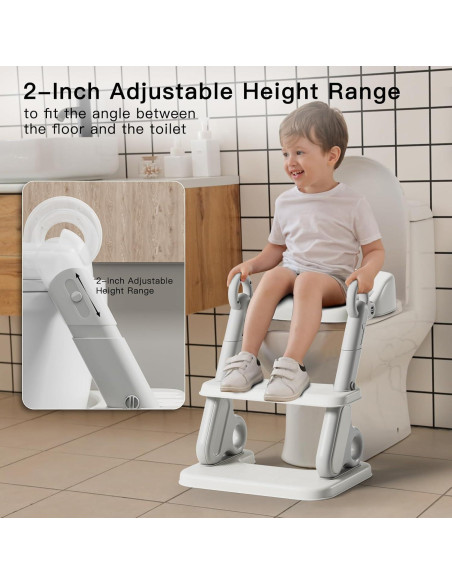 Asiento de Entrenamiento para el Baño YOUOCOMU 2 en 1 Gris Asiento de Entrenamiento para el Baño YOUOCOMU 2 en 1 Gris
