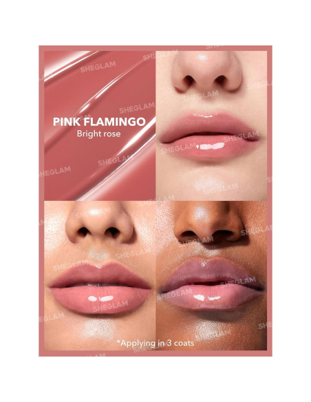 Brillo Labial SHEGLAM PoutPerfect Hidratante Flamenco Rosa Brillo Labial SHEGLAM PoutPerfect Hidratante Flamenco Rosa