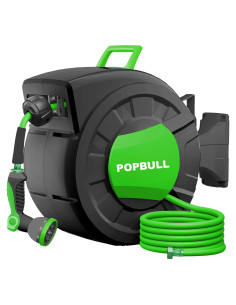 Carrete de Manguera de Jardín POPBULL 30,48 m Montaje Pared