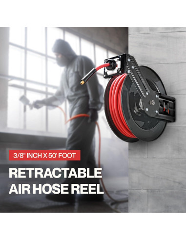 Carrete de Manguera de Aire ReelWorks 3/8" x 15,24m 300PSI