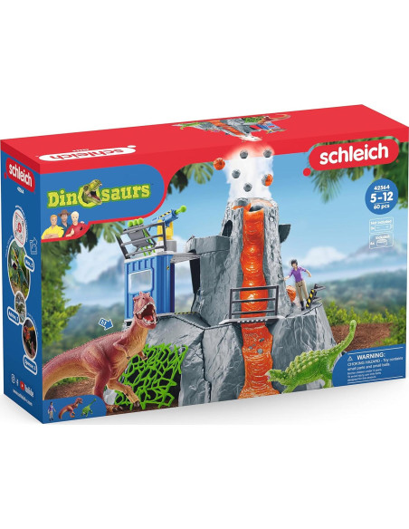 Campamento Base Volcánico Schleich con Dinosaurios y LED Campamento Base Volcánico Schleich con Dinosaurios y LED