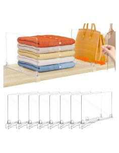 Divisores de Estante Acrílico Fixwal 8 PCS 30x20 cm