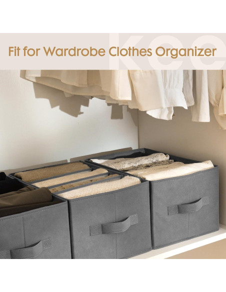 Organizadores de Ropa Criusia 6 Piezas Gris 33 Compartimentos Organizadores de Ropa Criusia 6 Piezas Gris 33 Compartimentos