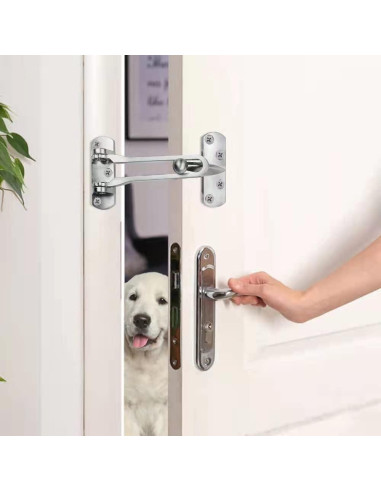 Cerradura de Barra Giratoria SHIJUNHE 4 Piezas Plata