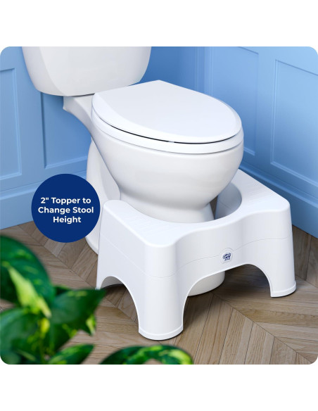 Taburete de Baño Ajustable Squatty Potty 2.0 Blanco 7"/9" Taburete de Baño Ajustable Squatty Potty 2.0 Blanco 7"/9"