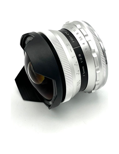 Objetivo Ojo de Pez OCULILUMEN 7.5mm F2.8 Plata para Fuji X