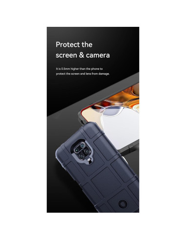 Funda TPU Azul para Xiaomi Redmi Note 9S con Vidrio Templado