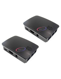 Carcasa para Raspberry Pi 3 y 4 Negra - 2 Piezas RELAND SUN