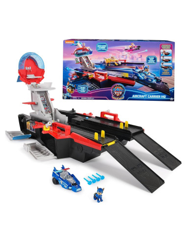 Base de Portaaviones HQ PAW Patrol con Chase y Vehículo