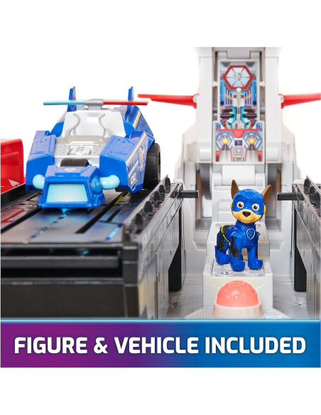 Base de Portaaviones HQ PAW Patrol con Chase y Vehículo Base de Portaaviones HQ PAW Patrol con Chase y Vehículo