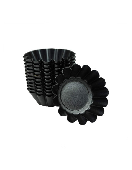 Paquete de 12 moldes para tartas Proshopping 6.5cm antiadherente Paquete de 12 moldes para tartas Proshopping 6.5cm antiadherente