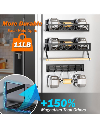 Estantes Magnéticos Bunoxea para Especias y Utensilios - 3 Paquete