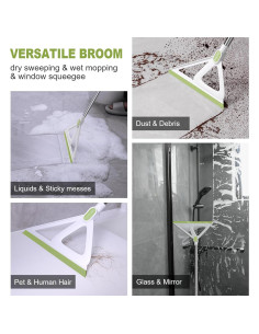 Escoba de Goma RONSUNG 43cm Multifuncional Verde 2