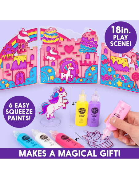 Kit de Arte de Ventana Unicornio Hecho por Mí - 3 Piezas Kit de Arte de Ventana Unicornio Hecho por Mí - 3 Piezas