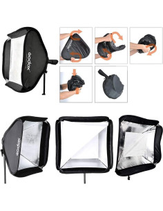 Softbox Plegable GODOX 40x40cm con Soporte S-Type para Flash 2