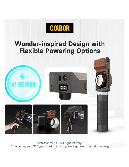 Luz de Video LED Colbor W60 60W 2890Lux 2700K-6500K Luz de Video LED Colbor W60 60W 2890Lux 2700K-6500K