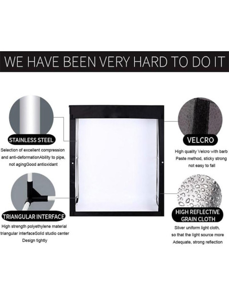 Caja de Luz LED Estudio Fotográfico REFLEX CAMERA 120x50x140cm Caja de Luz LED Estudio Fotográfico REFLEX CAMERA 120x50x140cm