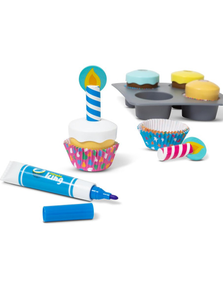 Juego de Cocina de Madera Melissa & Doug - Cupcakes Decorativos Juego de Cocina de Madera Melissa & Doug - Cupcakes Decorativos