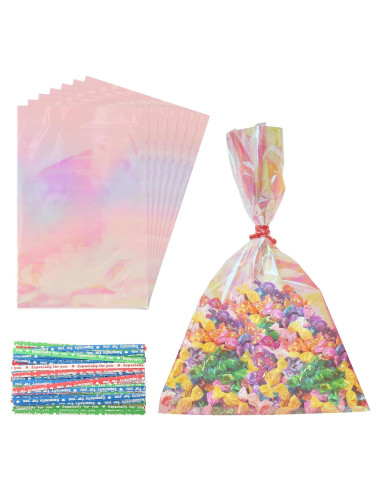 Bolsas de Celofán Holográficas 120pcs 15x23cm Oubaka