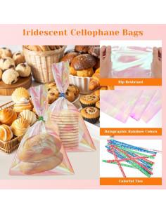 Bolsas de Celofán Holográficas 120pcs 15x23cm Oubaka 2
