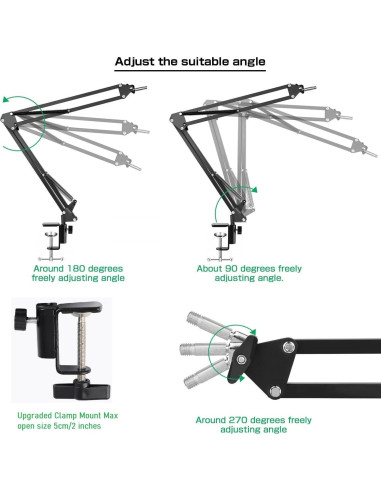 Luz de Anillo de 10" Acetaken con Soporte Ajustable para Webcam