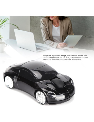 Ratón Inalámbrico Ergonómico Dpofirs Mini Coche Negro