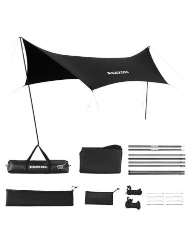 Toldo de Camping Windhike 5.5M x 2.9M Impermeable con Hamaca