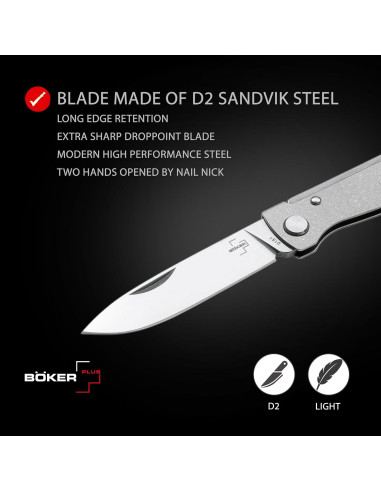 Cuchillo Plegable BKER PLUS Atlas Backlock D2 16.8 cm