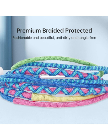 Auriculares USB C URIZONS TC7 trenzados con micrófono y volumen