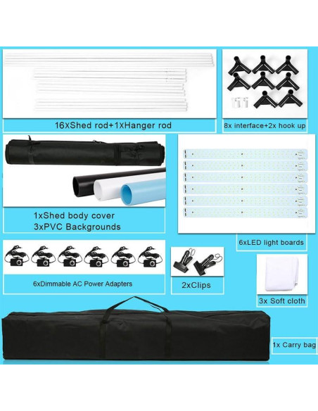 Caja de Luz LED Estudio Fotográfico REFLEX CAMERA 120x50cm Caja de Luz LED Estudio Fotográfico REFLEX CAMERA 120x50cm