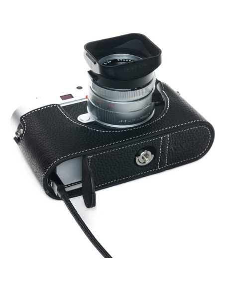 Funda de cuero genuino para cámara Leica M11 + correa mano Funda de cuero genuino para cámara Leica M11 + correa mano