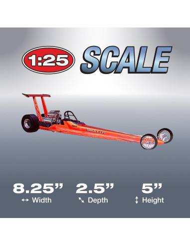 Kit de Modelo a Escala 1:25 Dragster AMT Tommy Ivo 95 Piezas