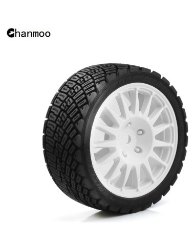Llantas de Rally RC 1/10 Chanmoo 67mm 4 Piezas Blancas