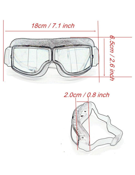 Gafas de Motocicleta Evomosa MG51-BB Vintage Antiempañante Gafas de Motocicleta Evomosa MG51-BB Vintage Antiempañante