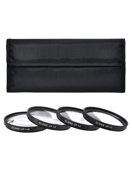 Kit de Filtros Macro Acuvar 40.5mm - 4 Piezas (+1, +2, +4, +10) Kit de Filtros Macro Acuvar 40.5mm - 4 Piezas (+1, +2, +4, +10)