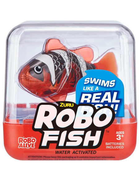 Pez Robótico Nadador ZURU Robo Fish 2 Piezas Azul Rojo Pez Robótico Nadador ZURU Robo Fish 2 Piezas Azul Rojo