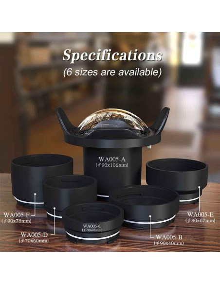 Puerto de Domo Acrílico Seafrogs WA-005-B 40M para Cámara